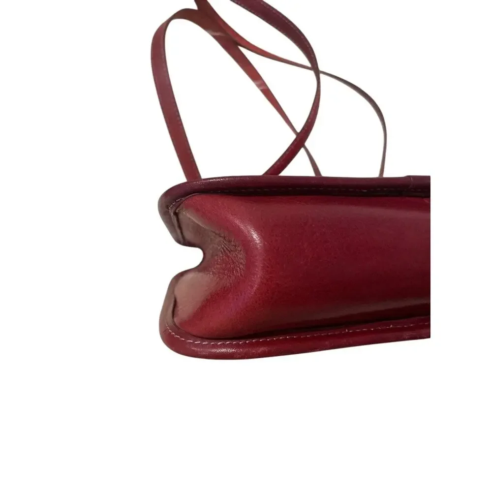 Brighton Red Leather Croc Embossed‎ Tote Bag / Purse